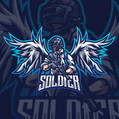 Esports logo soldier for your elite team