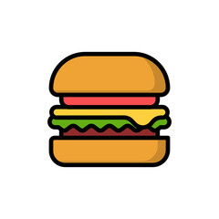 burger with cheese and tomato