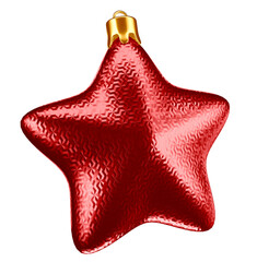 3D star Christmas with texture 