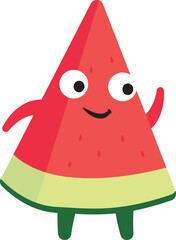 Watermelon Triangle Cartoon Character