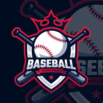 Baseball logo design, Baseball tournament logo sport for your propesional team