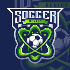 Soccer Logo, football atom logo sport for your professional team © Artcuaz