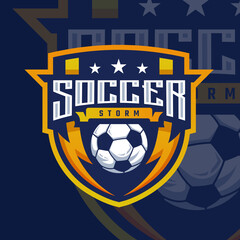 Soccer Logo, football lightning logo sport for your professional team © Artcuaz