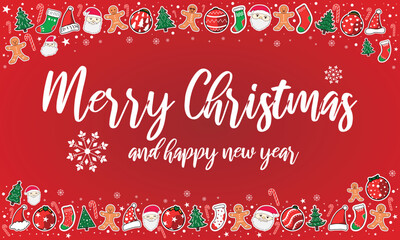 Merry christmas and happy new year background, perfect for office, banner, company, landing page, background, social media, wallpaper and more
