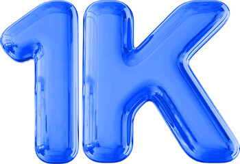 1k follower Blue Balloon