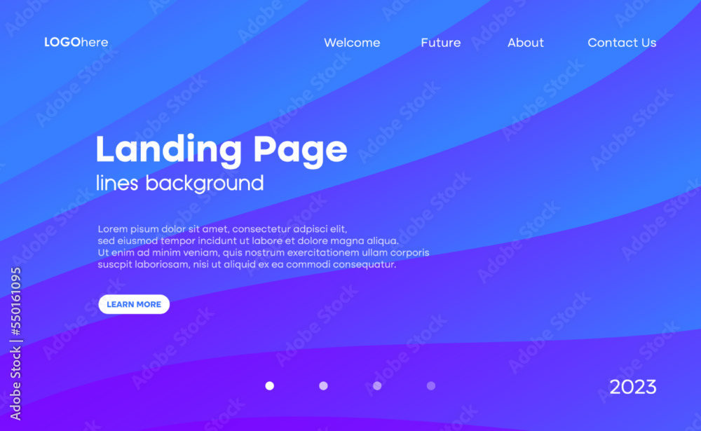 Poster abstract modern background with gradient lines composition. the minimal layout design template for t