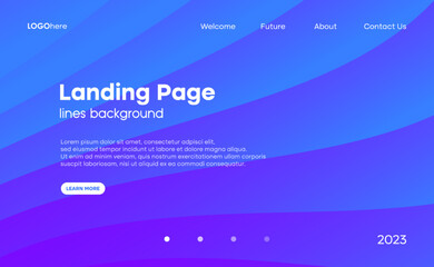 Abstract modern background with gradient lines composition. The minimal layout design template for the webpage and business presentation. Vector, 2023