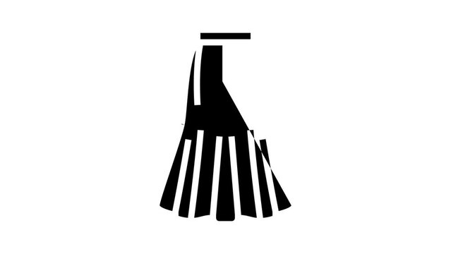 godet gored skirt glyph icon animation