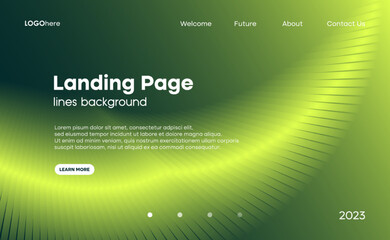 Abstract green background with gradient light line. The minimal layout design template for the webpage and business presentation.
