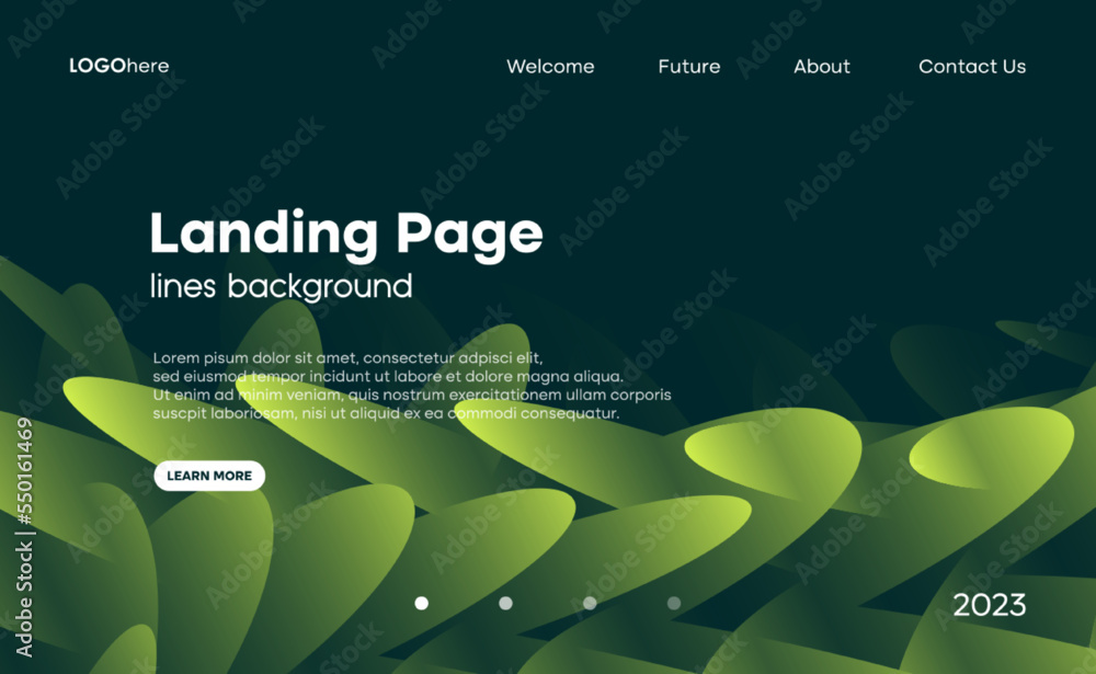 Poster abstract creative geometric background with green gradient element. the minimal layout design templa