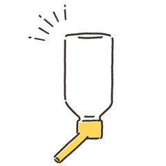 シンプルな給水ボトルのイラスト