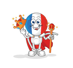 Obraz premium france king vector. cartoon character