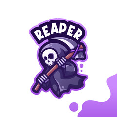 Cute logo mascot reaper for your brand's logo