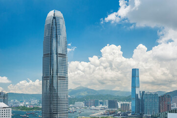 Fototapeta na wymiar Skyline of central district of Hong Kong city