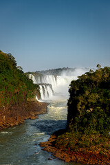Current of the Iguazu River after flowing from the Iguazu Falls
