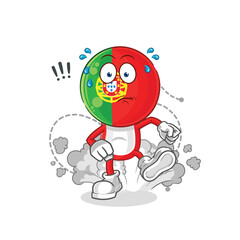 portugal running illustration. character vector