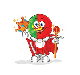 portugal king vector. cartoon character