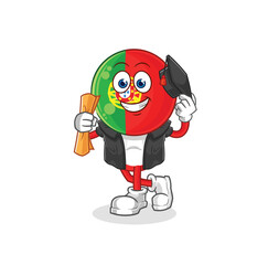 Obraz premium portugal graduation vector. cartoon character
