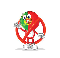 say no to portugal mascot. cartoon vector