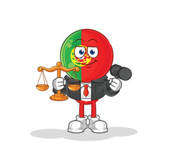 portugal lawyer cartoon. cartoon mascot vector