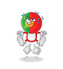 portugal fart jumping illustration. character vector