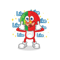 portugal give lots of likes. cartoon vector