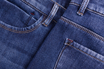 Fototapeta premium Part of blue jeans.