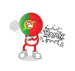 portugal very pissed off illustration. character vector