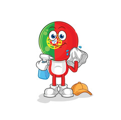 portugal cleaner vector. cartoon character