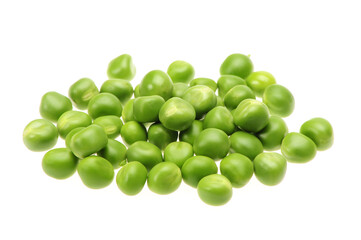Fresh peas isolated on white background 