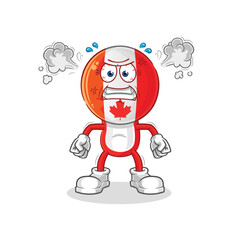 Fototapeta premium canada very angry mascot. cartoon vector