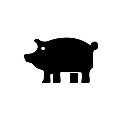 Cute Minimalist Pig Logo