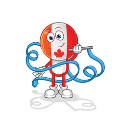 canada Rhythmic Gymnastics mascot. cartoon vector