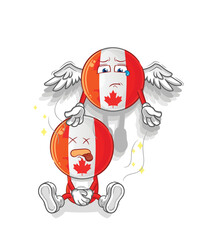 canada spirit leaves the body mascot. cartoon vector