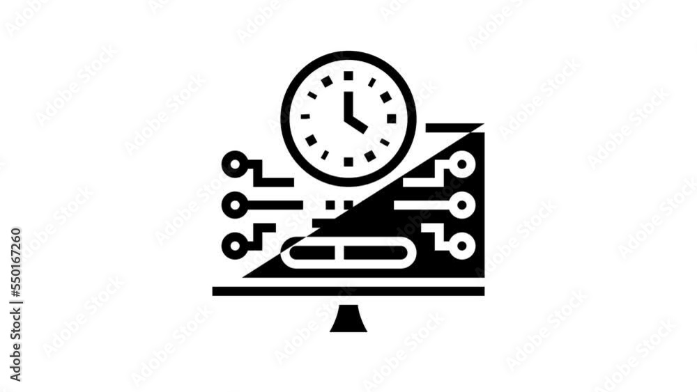 Poster shareware upload line icon animation