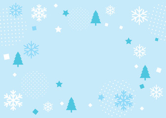 おしゃれな冬の背景フレーム