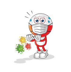 poland refuse viruses cartoon. cartoon mascot vector