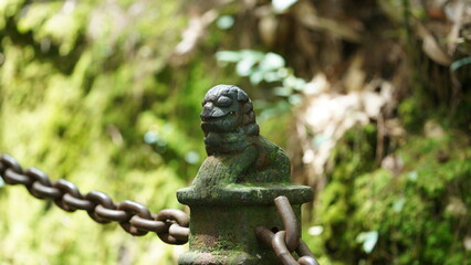 Fototapeta premium The old stone statue along the road in China
