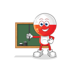 poland teacher vector. cartoon character