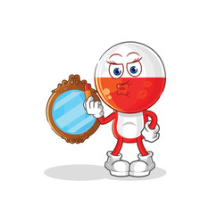 poland make up mascot. cartoon vector