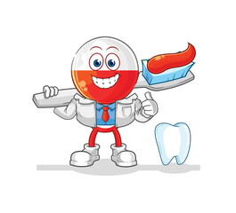 poland dentist illustration. character vector