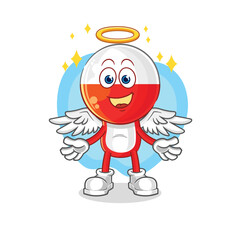 poland angel with wings vector. cartoon character