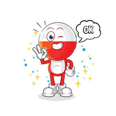 poland agree mascot. cartoon vector