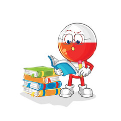 poland studying mascot. cartoon vector