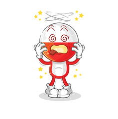 poland dizzy head mascot. cartoon vector