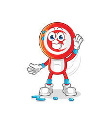 tunisia stretching character. cartoon mascot vector