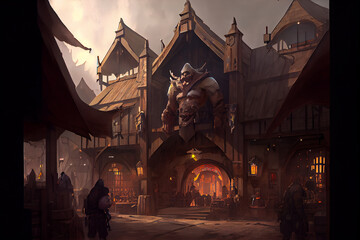 Fantasy Orc village