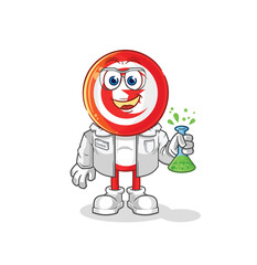 tunisia scientist character. cartoon mascot vector