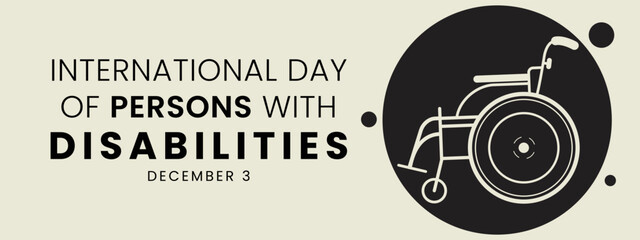International Day of Persons with Disabilities December 3 design concept. Vector illustration in flat style