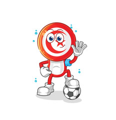 tunisia playing soccer illustration. character vector